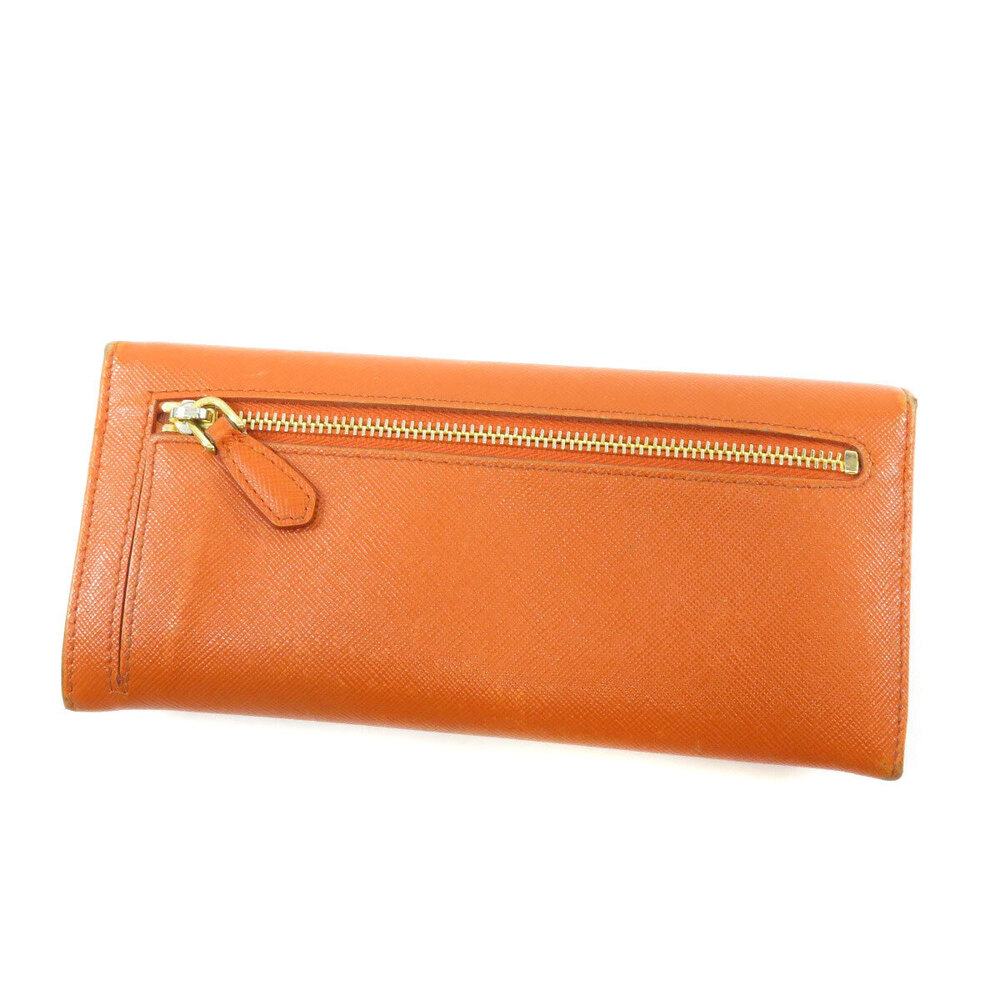 Prada long motif Wallet leather